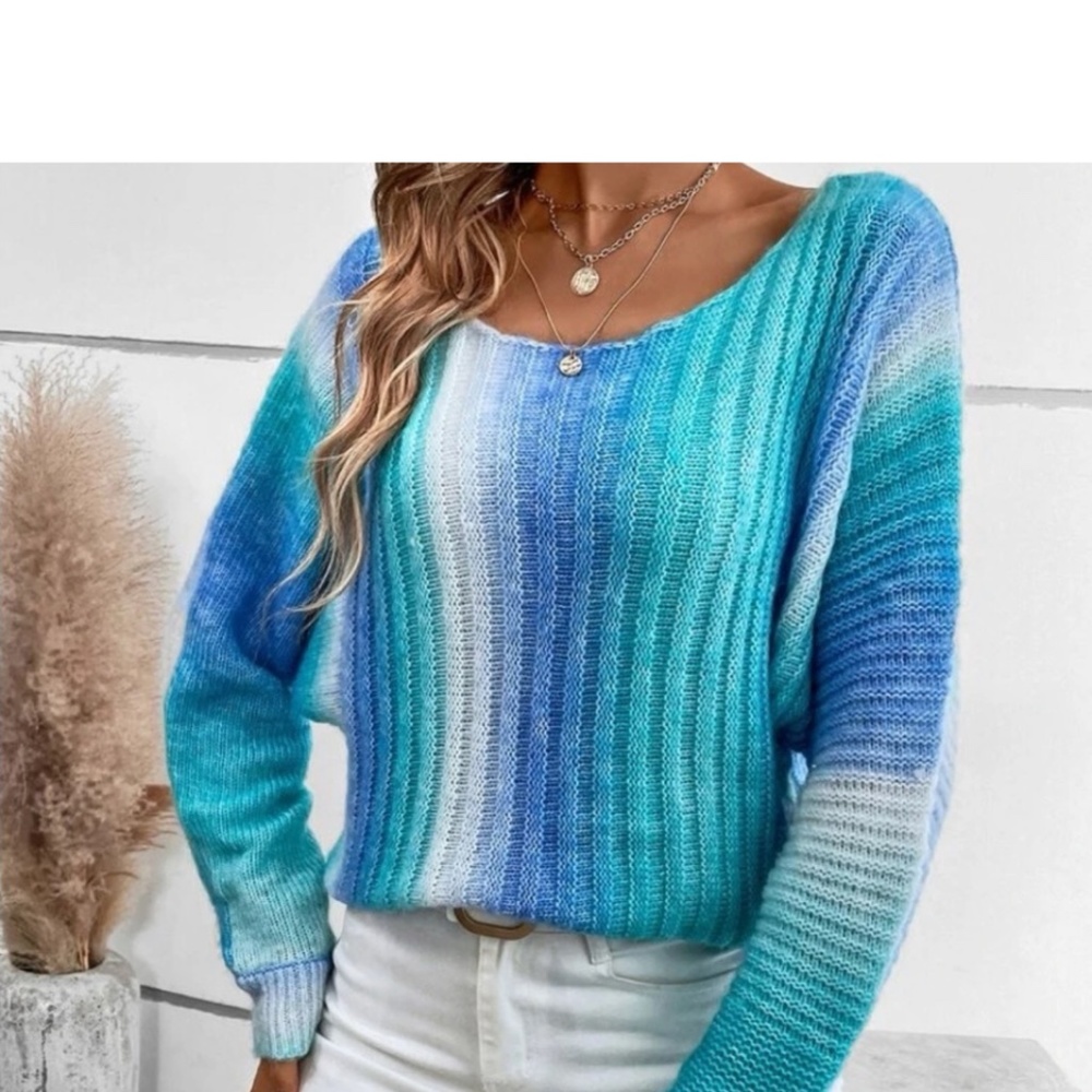 New ombre long sleeve sweater